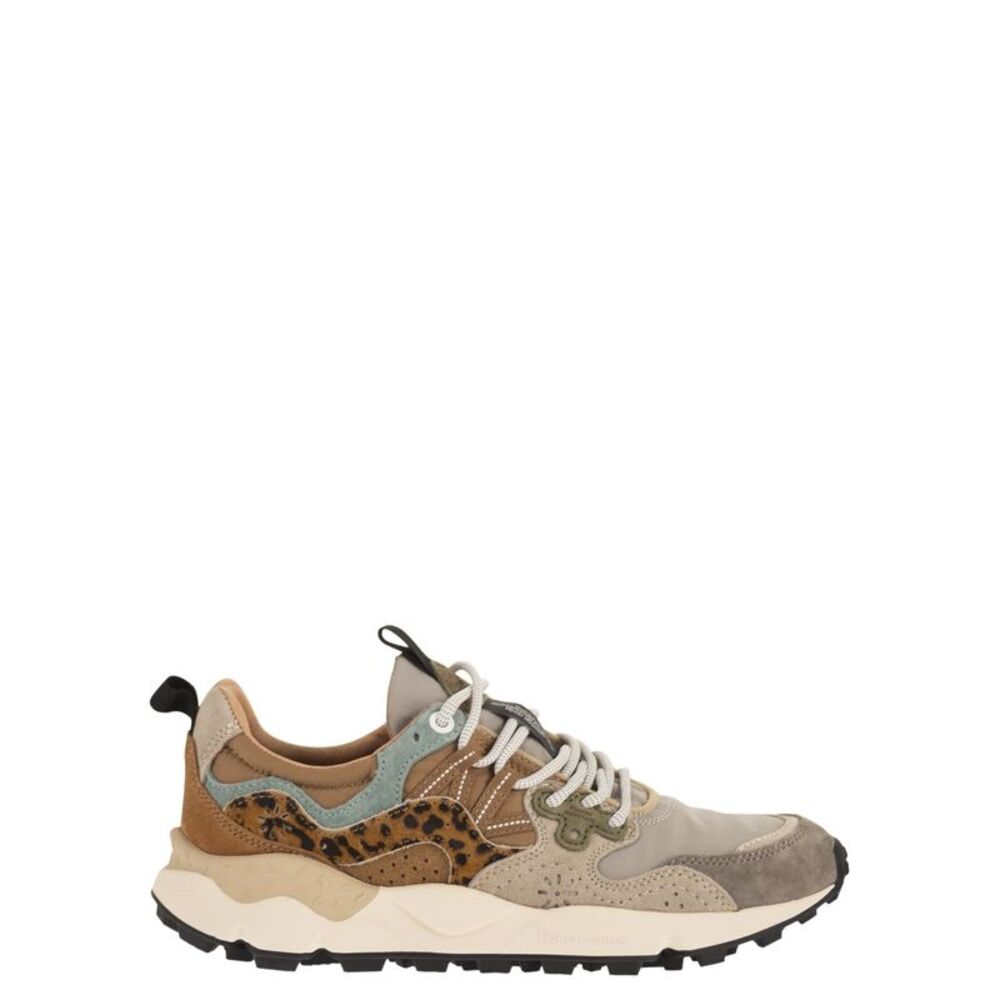 Flower Mountain Unisex Yamano 3 - Sneakers In Suede And Technical Fabric